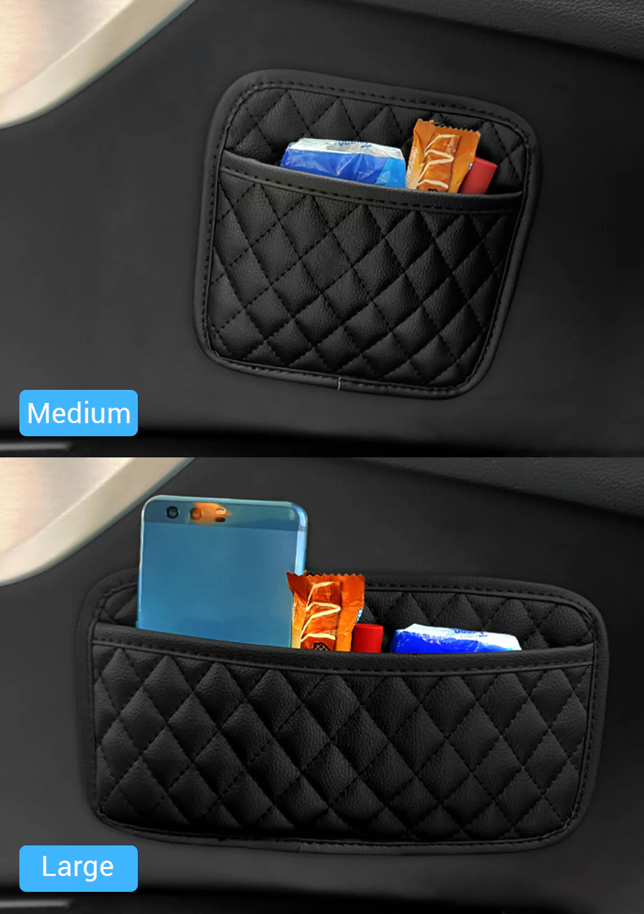 Self-adhesive Car Organizer Storage Pocket - Image 8