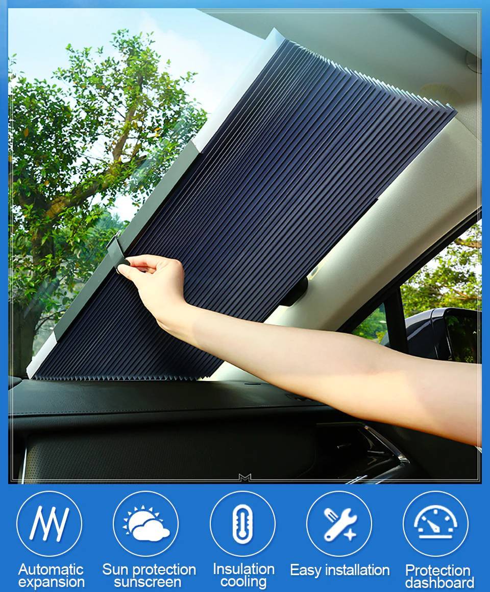Anti-UV Retractable Windshield Heat Guard - Image 2