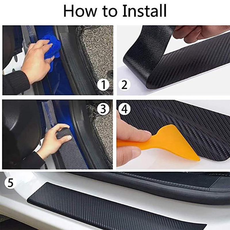Carbon Fiber DIY Car Door Sill Guard - Image 10