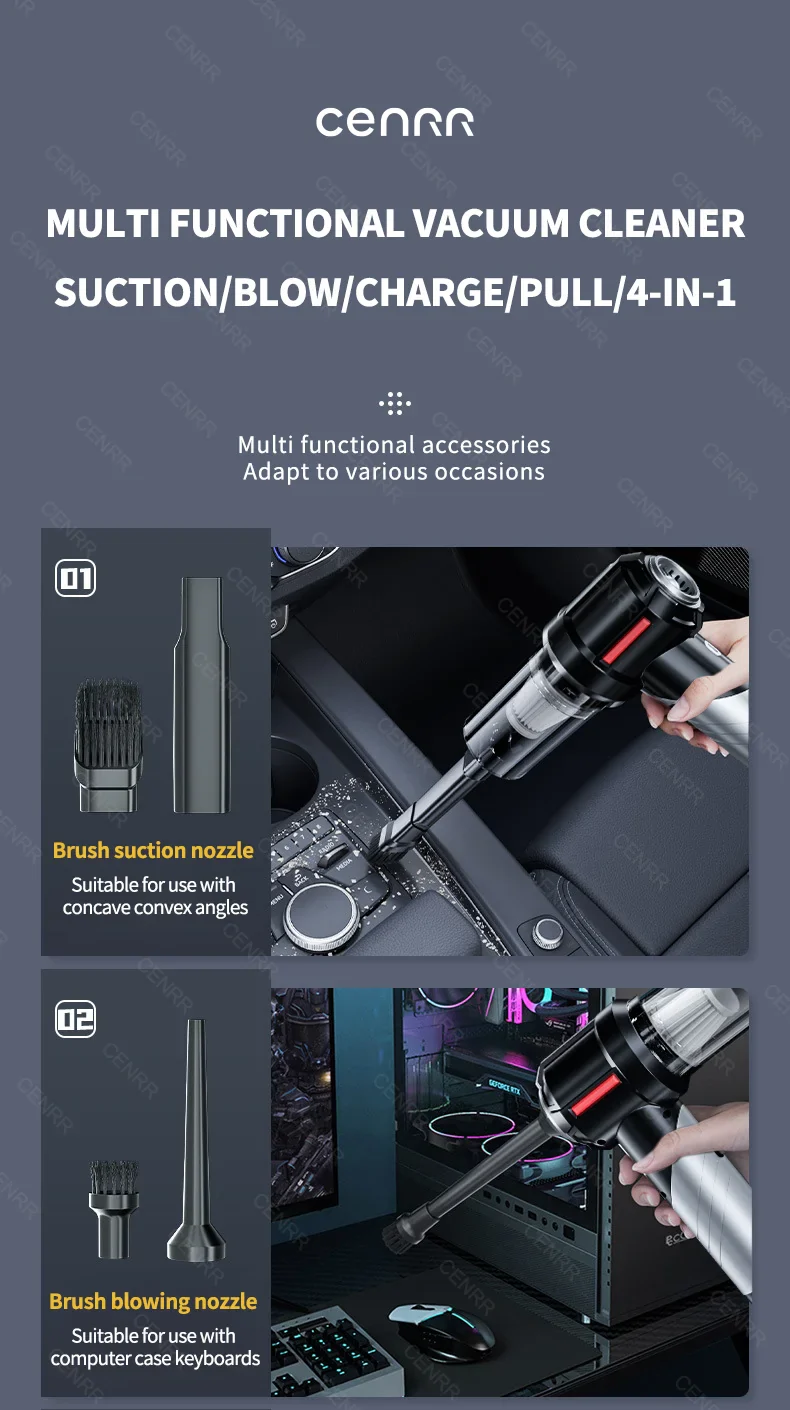 CENRR Powerful Handheld Wireless Dual Cleaning Functions Vacuum Cleaner - Image 12