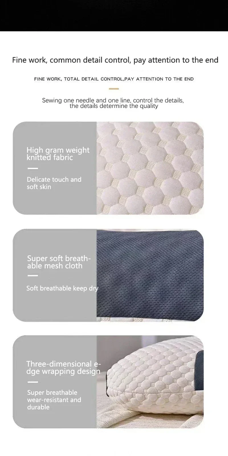 Cervical Support Orthopedic Neck Pillow with 3D Massage & Antibacterial Breathable Mesh - Image 19