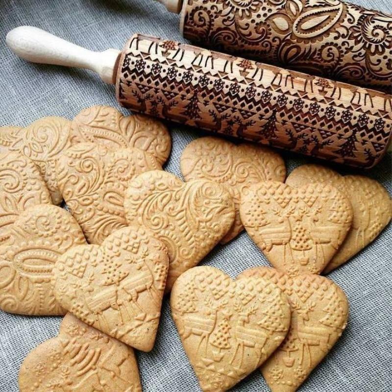 Christmas Embossing Rolling Pins