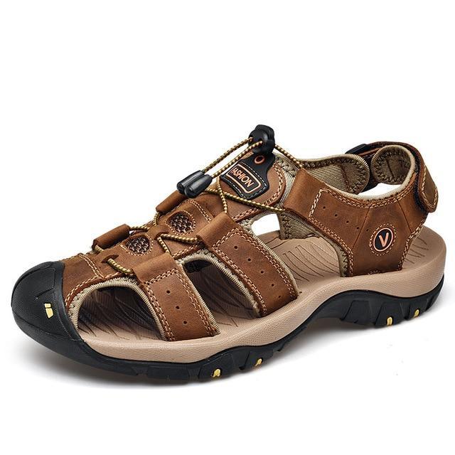 Genuine Leather Classic Ultra-Soft Hiking Sandals For Men - Image 3