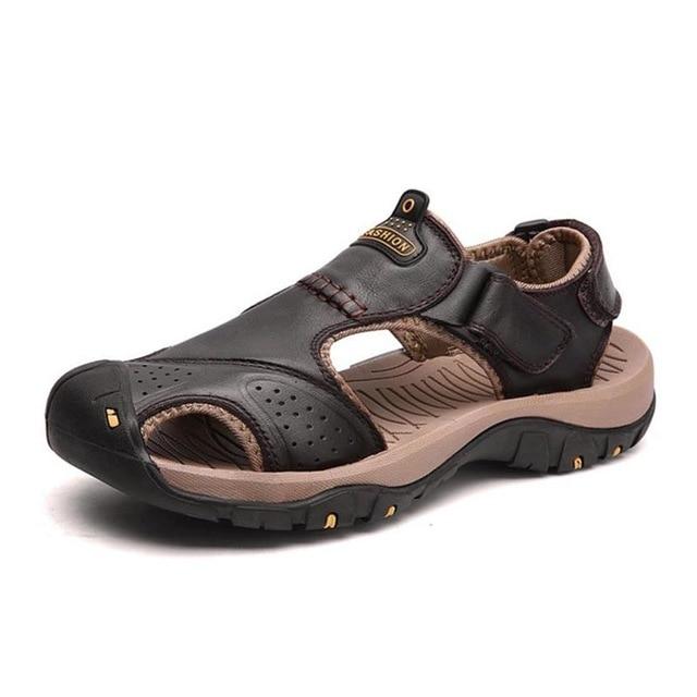 Genuine Leather Classic Ultra-Soft Hiking Sandals For Men - Image 4