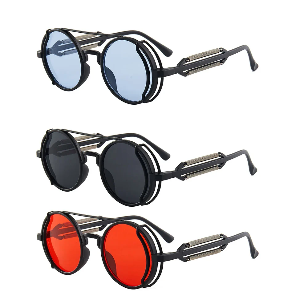 Retro Steampunk HD UV400 Glare-Blocking Sunglasses - Image 15