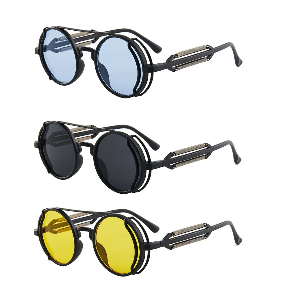 Retro Steampunk HD UV400 Glare-Blocking Sunglasses - Image 16