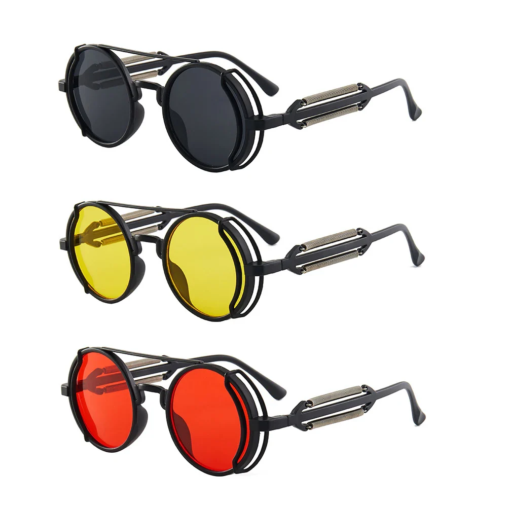 Retro Steampunk HD UV400 Glare-Blocking Sunglasses - Image 19
