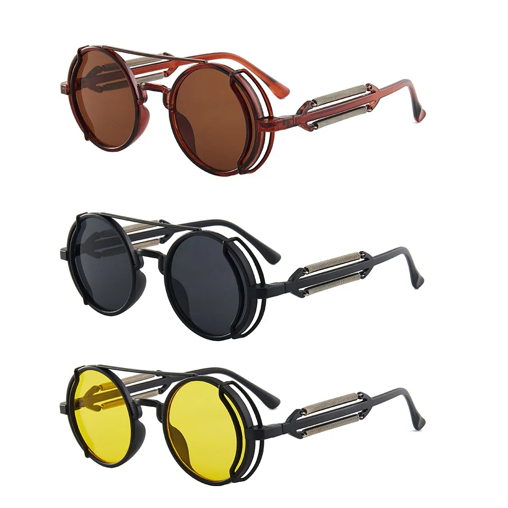Retro Steampunk HD UV400 Glare-Blocking Sunglasses - Image 22