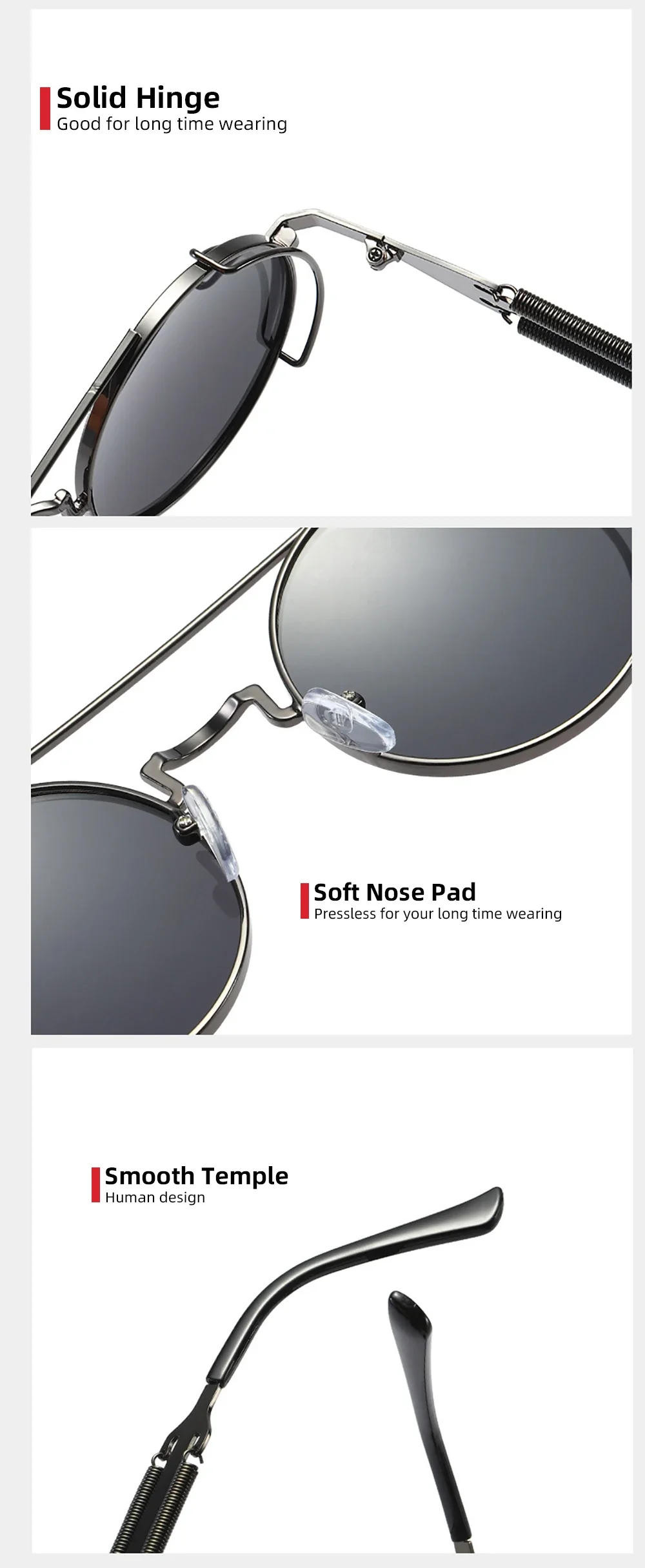 Retro Steampunk HD UV400 Glare-Blocking Sunglasses - Image 29