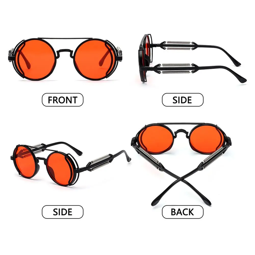 Retro Steampunk HD UV400 Glare-Blocking Sunglasses - Image 35