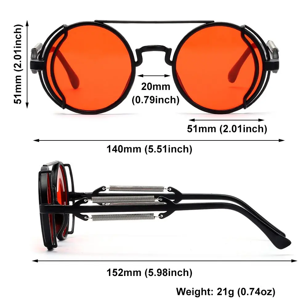 Retro Steampunk HD UV400 Glare-Blocking Sunglasses - Image 36