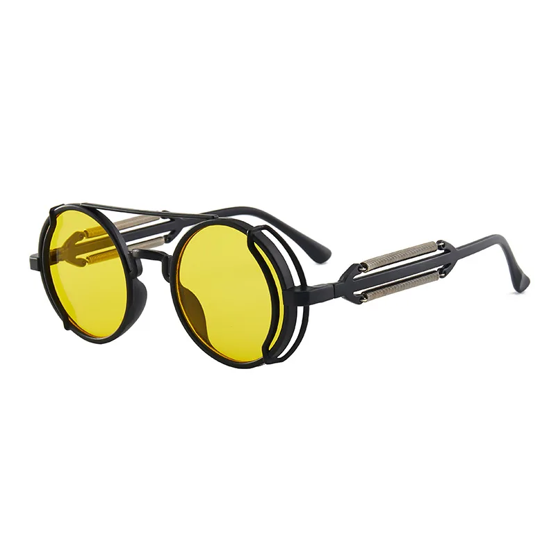 Retro Steampunk HD UV400 Glare-Blocking Sunglasses - Image 4