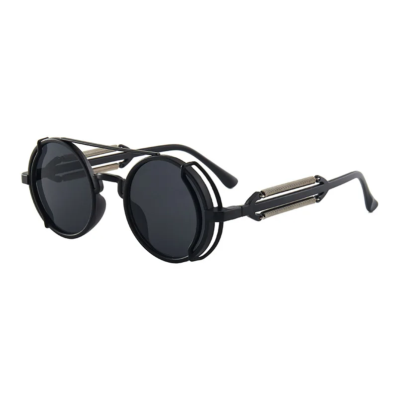 Retro Steampunk HD UV400 Glare-Blocking Sunglasses - Image 5