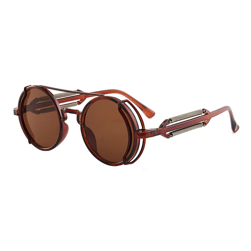 Retro Steampunk HD UV400 Glare-Blocking Sunglasses - Image 9