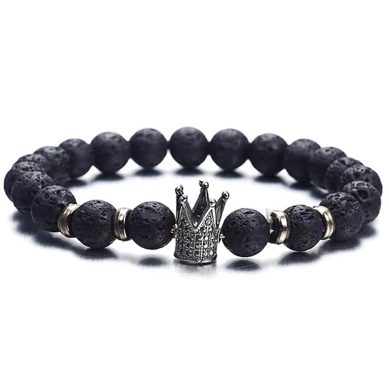 Classic Lava Stone Handmade Unisex  Beaded Bracelets - Image 13