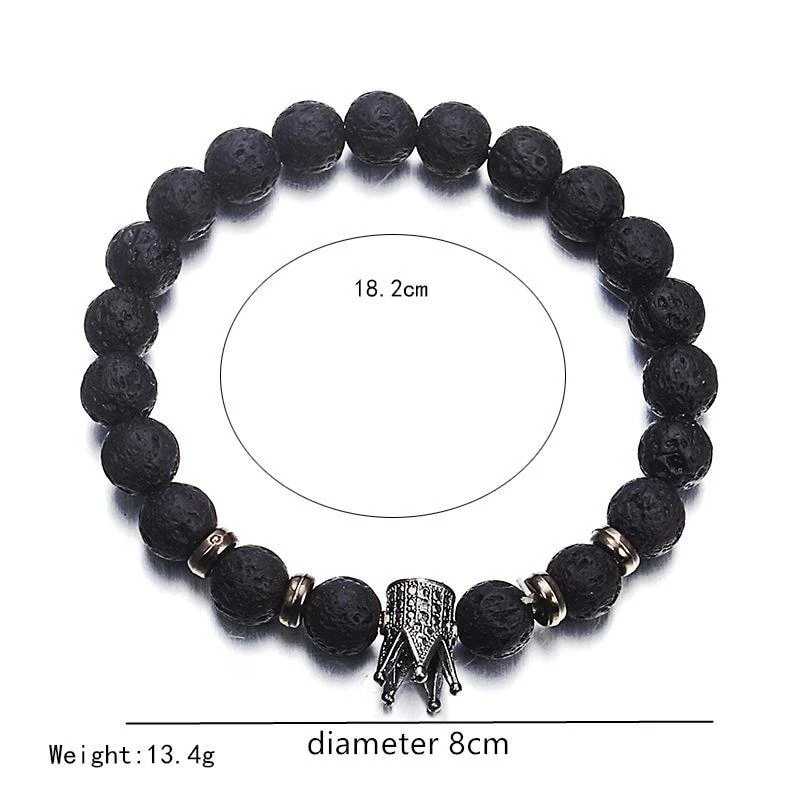 Classic Lava Stone Handmade Unisex  Beaded Bracelets - Image 20