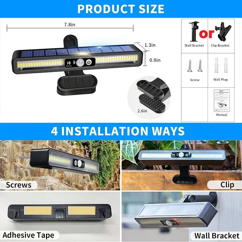 Clip On Waterproof 36 LEDs Solar Motion Security Lights - Image 5