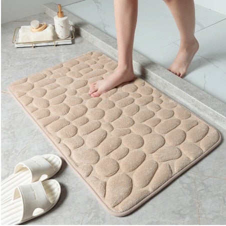 Super Absorbent Cobblestone Memory Foam Shower Mat - Image 3