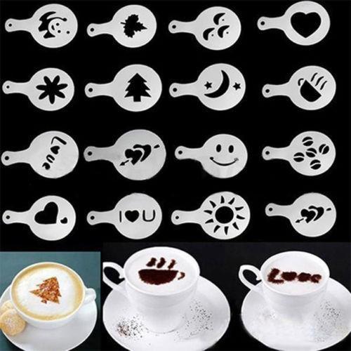 Coffee Stencil Template 16Pcs - Image 2
