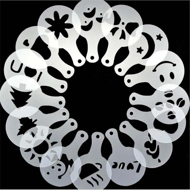 Coffee Stencil Template 16Pcs - Image 6