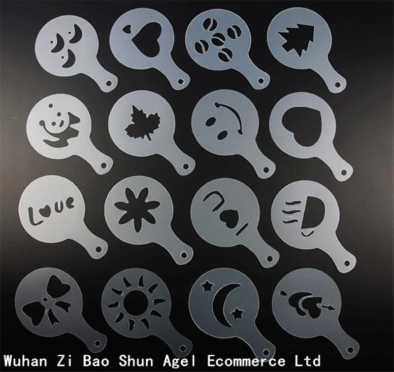 Coffee Stencil Template 16Pcs - Image 8