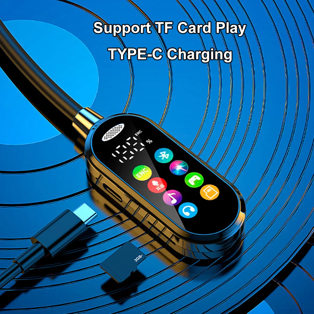 HiFi Sound Color Screen Neckband Magnetic Earphones with Noise Reduction & HD Calls - Image 10
