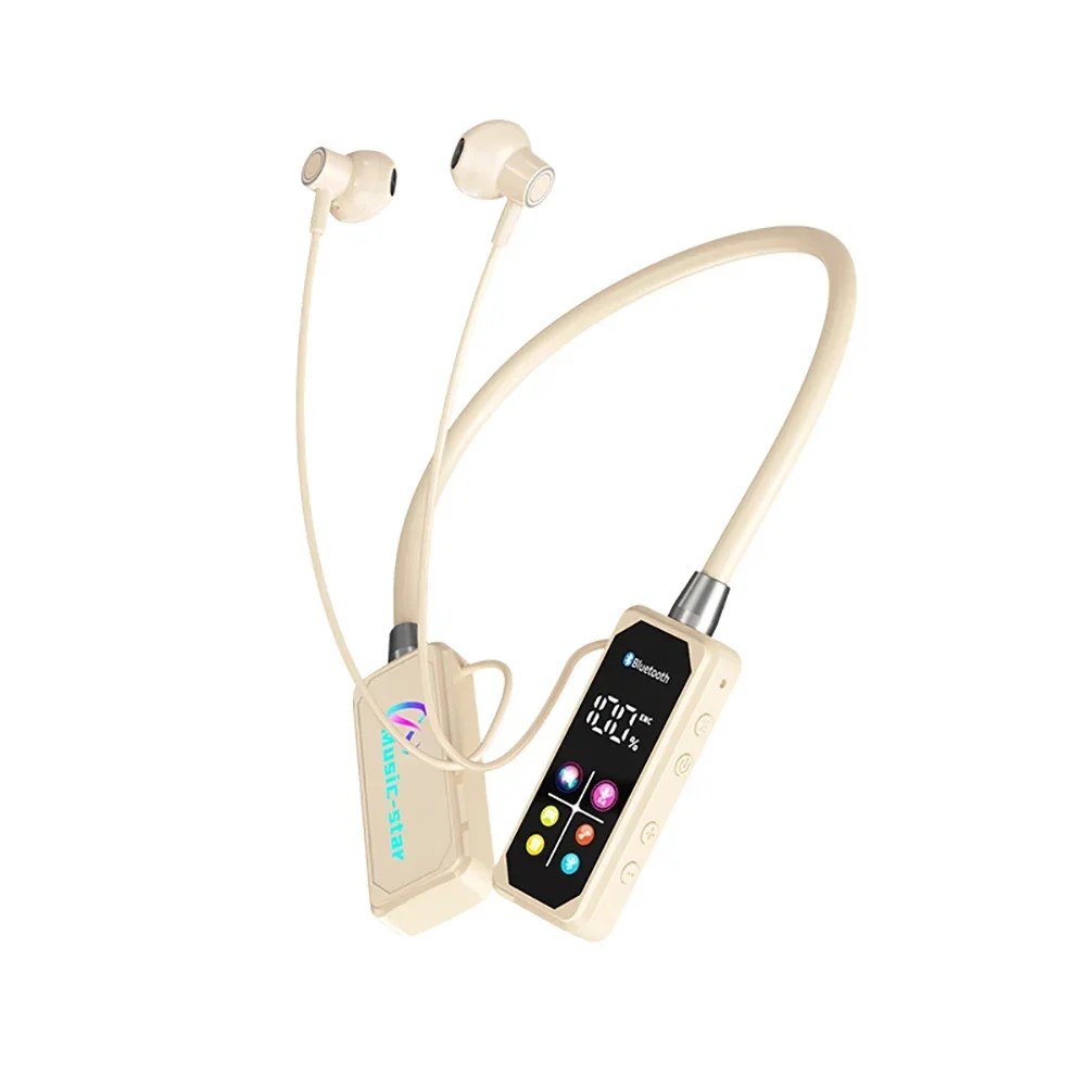 HiFi Sound Color Screen Neckband Magnetic Earphones with Noise Reduction & HD Calls - Image 16