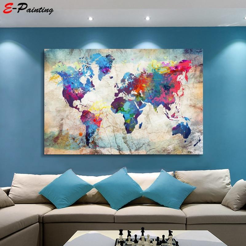 Colorful World Map Modern Wall Art - Image 5