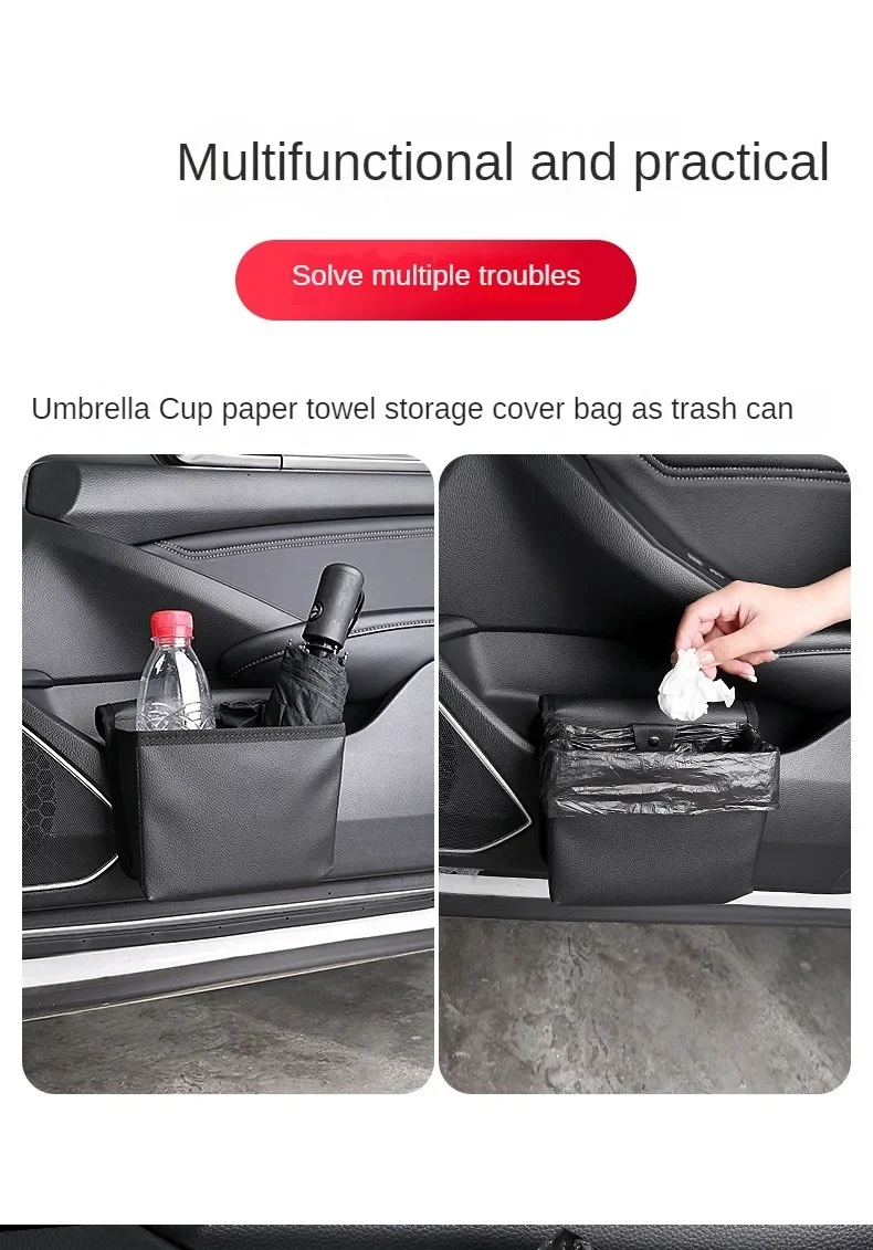 Multi-Use Foldable Car Organizer / Trash Container with Easy Clip-On Design - Image 10