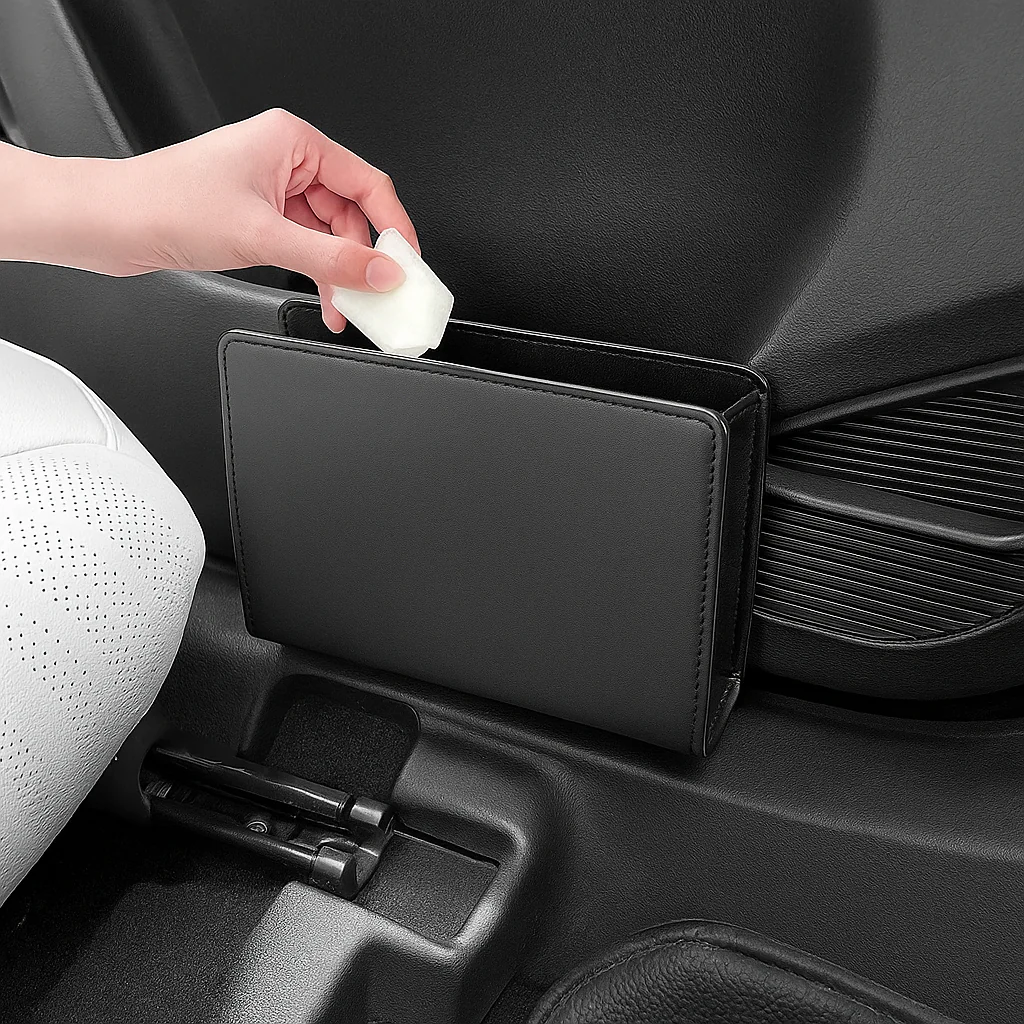 Multi-Use Foldable Car Organizer / Trash Container with Easy Clip-On Design - Image 2