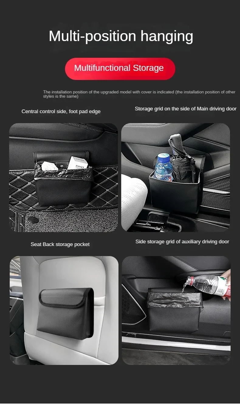 Multi-Use Foldable Car Organizer / Trash Container with Easy Clip-On Design - Image 9