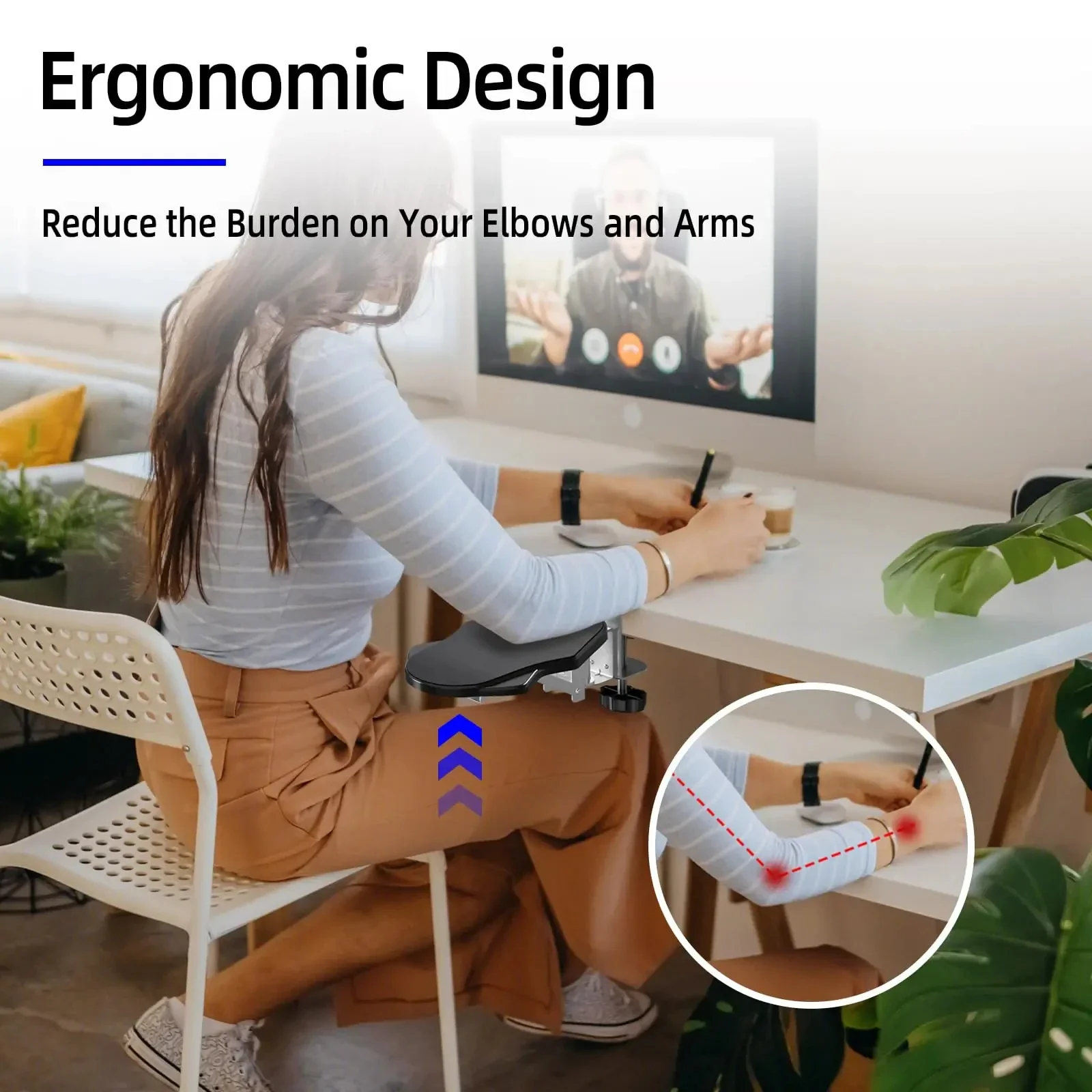 ArmEase Ergonomic Rotating Desk Arm & Wrist Rest Healthy Posture Support Pad - Image 5