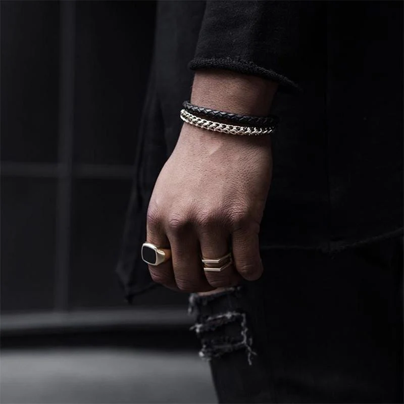 Coolx - Black Square Men's Ring - Image 3