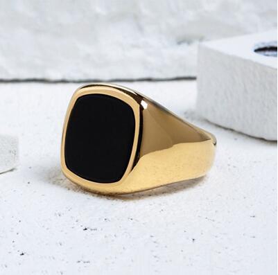 Coolx - Black Square Men's Ring - Image 4