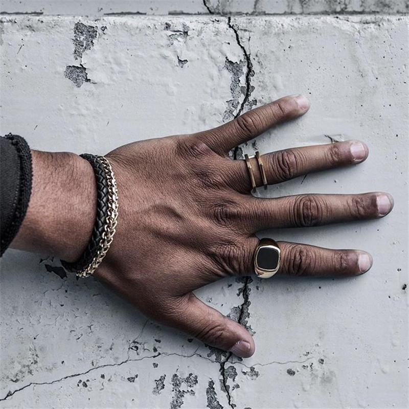 Coolx - Black Square Men's Ring - Image 6