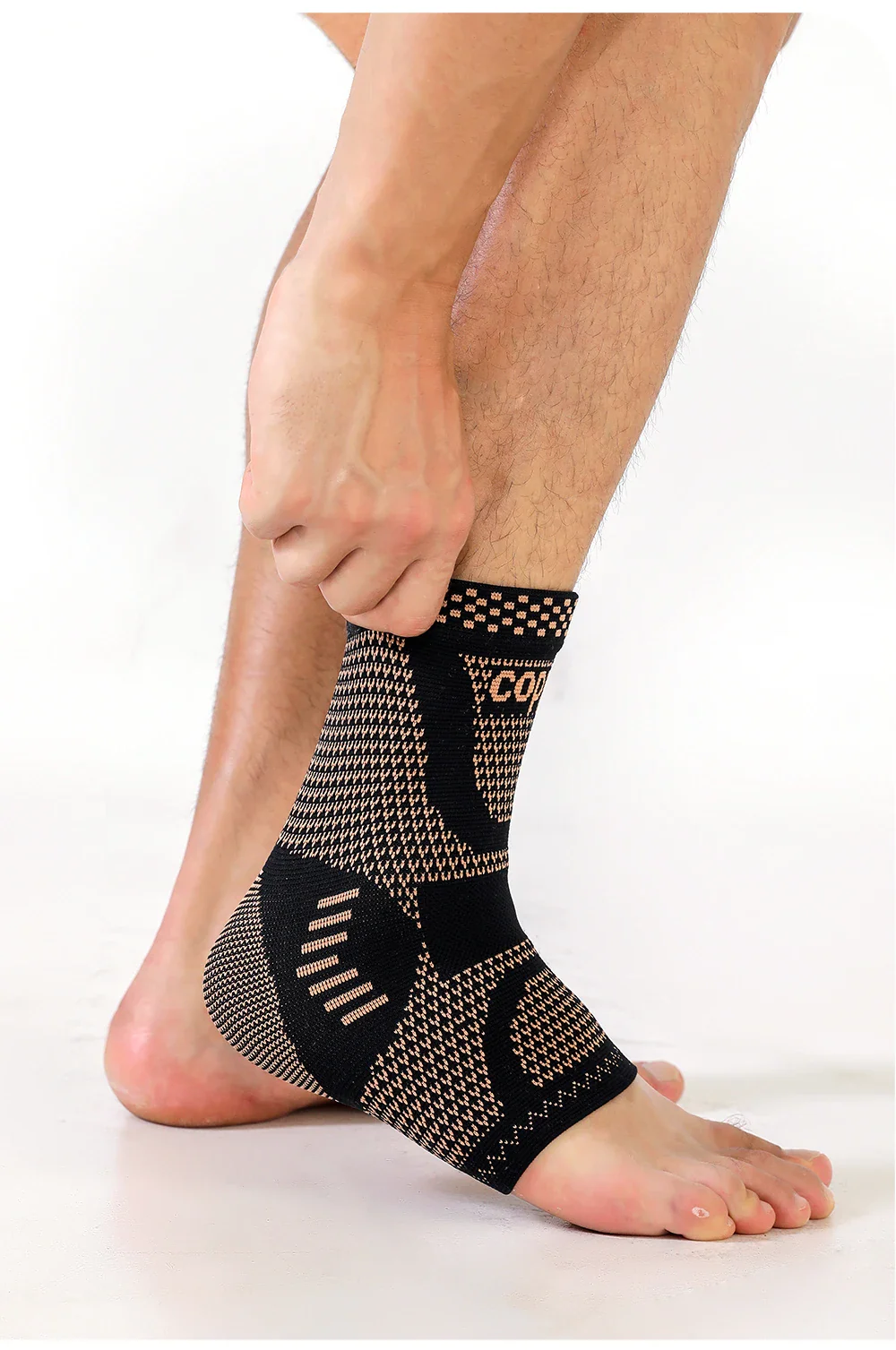 Medical-Grade Copper-Infused Fabric Ankle Brace for Pain Relief & Fast Recovery - Image 19