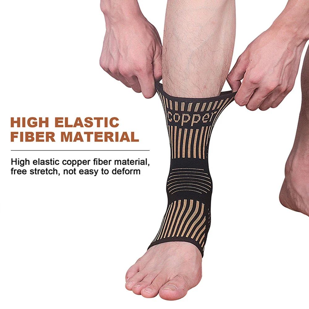 Medical-Grade Copper-Infused Fabric Ankle Brace for Pain Relief & Fast Recovery - Image 24