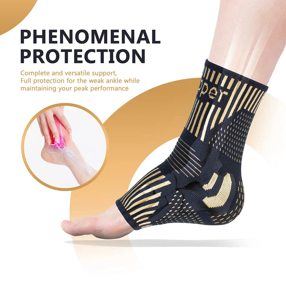 Medical-Grade Copper-Infused Fabric Ankle Brace for Pain Relief & Fast Recovery - Image 28