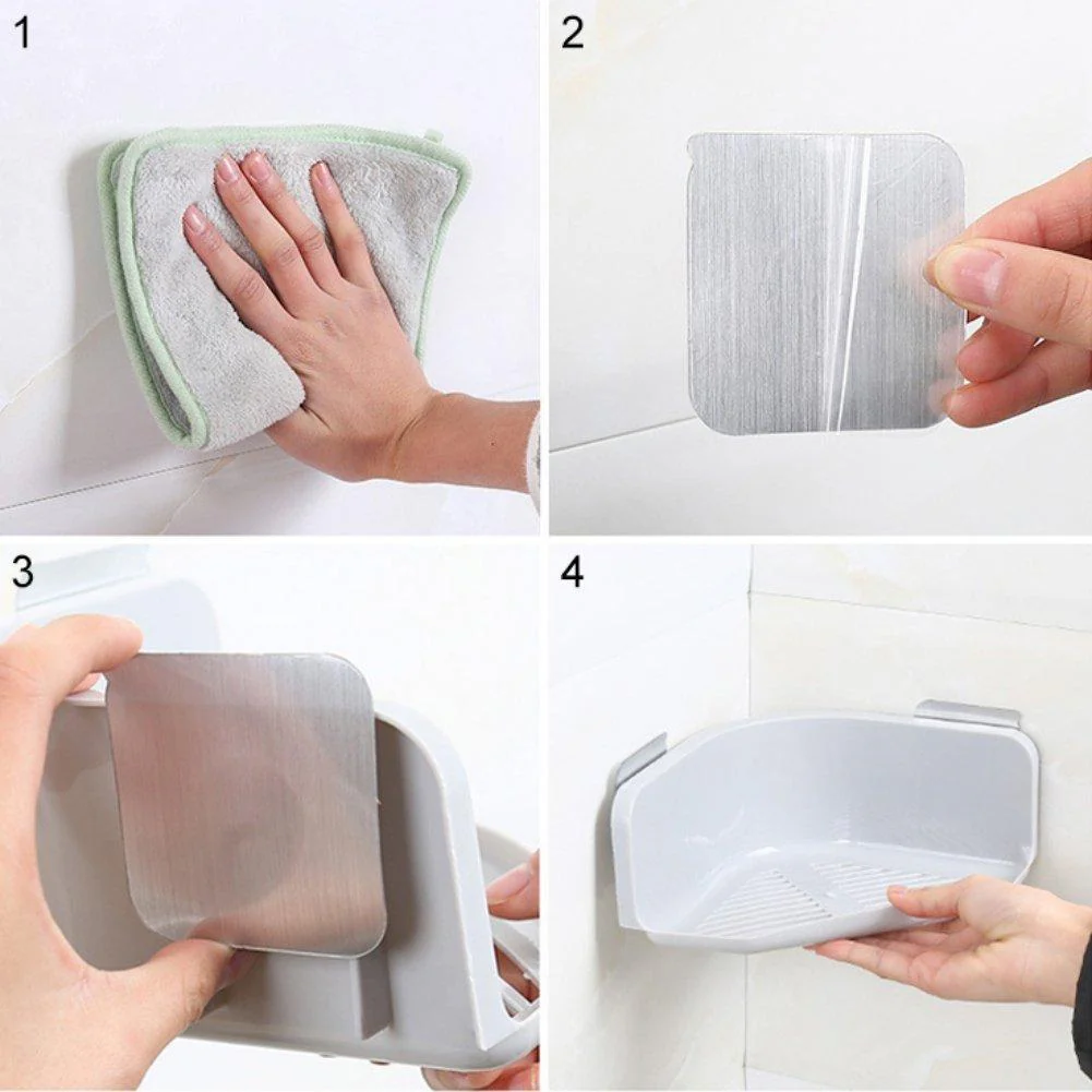Super-Stick Corner Shower Caddy (2 pcs ) - Image 9