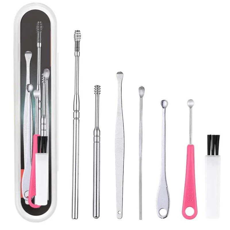 Innovative Spring Powered EarPick Wax Cleaning Set (7pcs) - Image 2