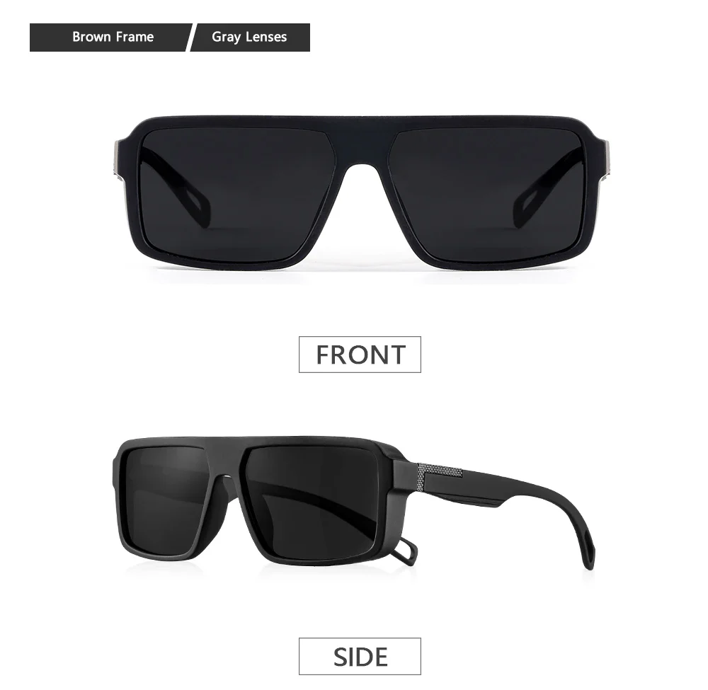 Classic Square Polarized UV400 Protected Anti-reflective Driving Sunglasses - Image 13