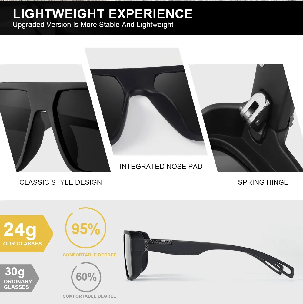 Classic Square Polarized UV400 Protected Anti-reflective Driving Sunglasses - Image 8