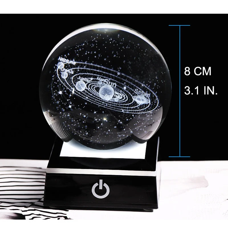 Laser Engraved Solar System LED Lamp - Image 11