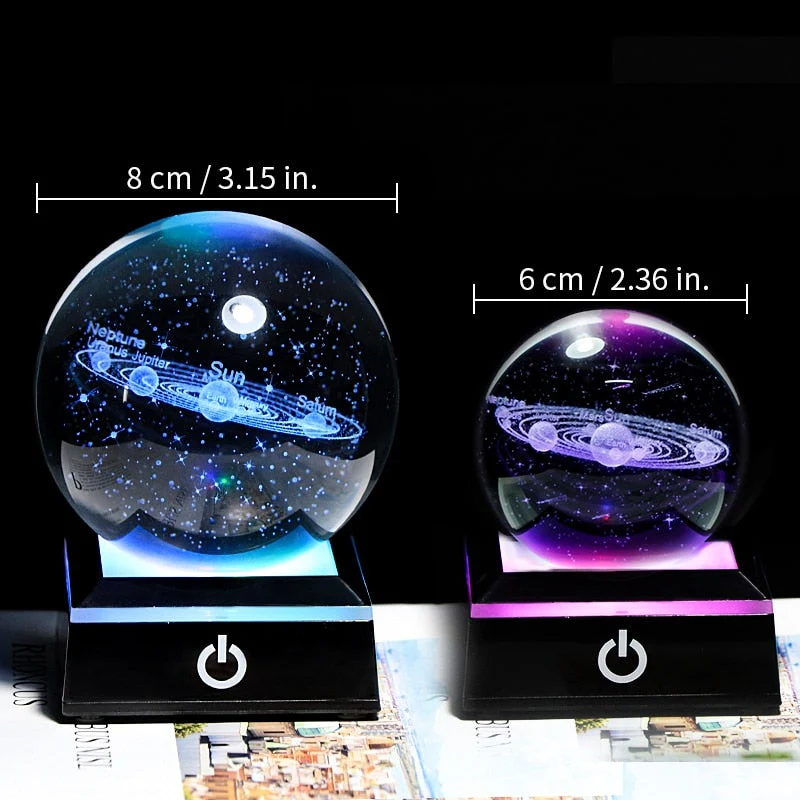 Laser Engraved Solar System LED Lamp - Image 14
