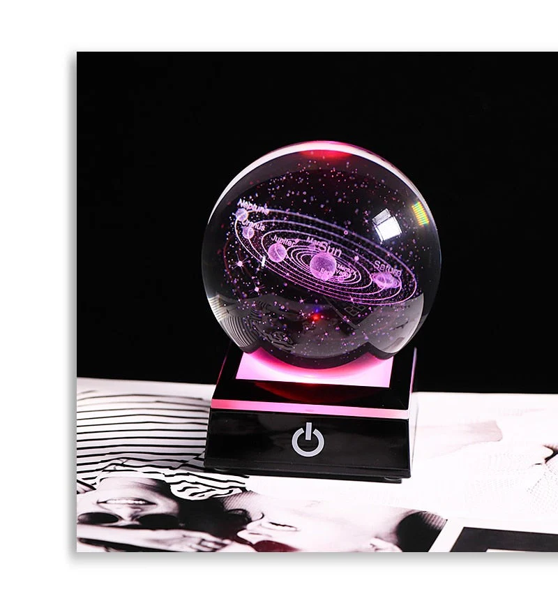 Laser Engraved Solar System LED Lamp - Image 16