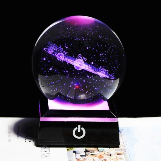 Laser Engraved Solar System LED Lamp - Image 17