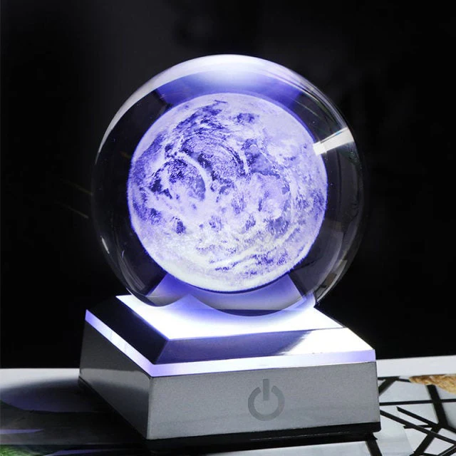 Laser Engraved Solar System LED Lamp - Image 3