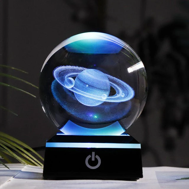 Laser Engraved Solar System LED Lamp - Image 4