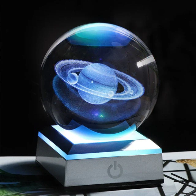 Laser Engraved Solar System LED Lamp - Image 7