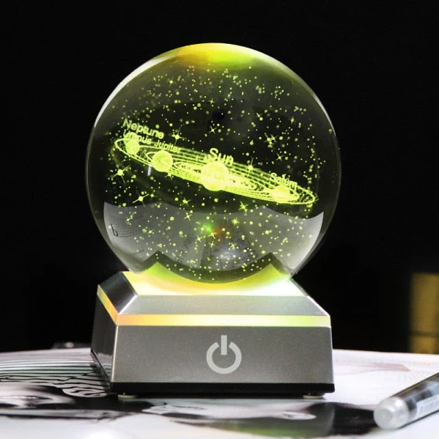 Laser Engraved Solar System LED Lamp - Image 9
